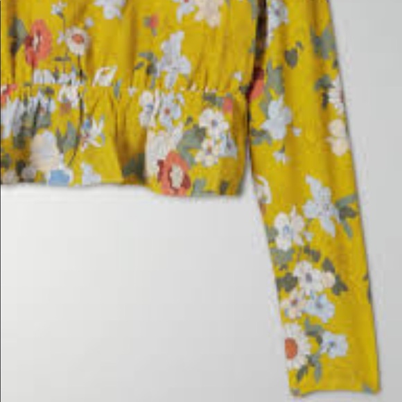 NWT Aritzia Sunday Best floral printed Crop Tie-Front Blouse Size M Wtags⭐️⭐️⭐️ - Picture 4 of 15
